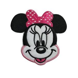 Minnie Mouse Pink Embroidered Patch